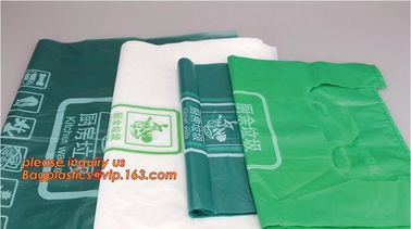 100% biodegradable disposable compostable garbage bag, biodegradable kitchen bin liner compostable flat trash bag on rol