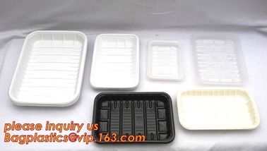 Corn Starch Biodegradable Plastic Meal Prep Tray, Eco-friendly bio disposable corn starch lunch trays, corn starch biode