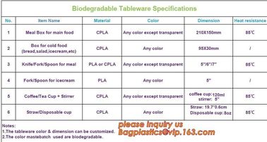 Corn Starch Biodegradable Plastic Meal Prep Tray, Eco-friendly bio disposable corn starch lunch trays, corn starch biode