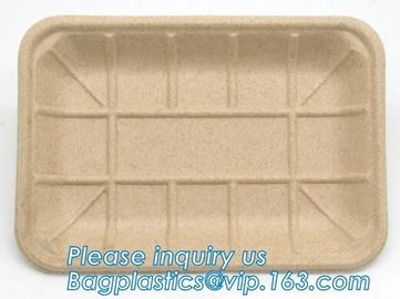 corn starch plastic round food tray food tray with lid Biodegradable Plastic Meal Prep Tray bio disposable corn starch