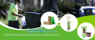 compostable garbage plastic bag on roll, Premium quality compostable disposable plastic bag for pet poop