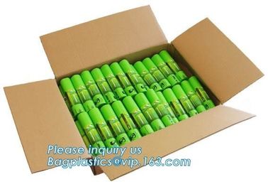 tie top caddy liners, corn starch plastic bag / compost T-shirt bag / 2.5mil thickness plastic bag, durable bags garbage