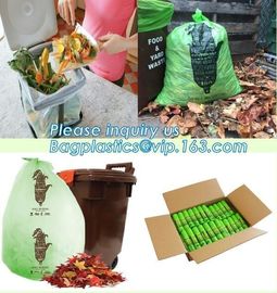 scented compostable garbage brown plastic bags, 100% compostable t-shirt plastic shopping bags, PLA Compostable T-shirt