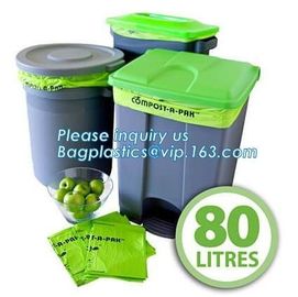 scented compostable garbage brown plastic bags, 100% compostable t-shirt plastic shopping bags, PLA Compostable T-shirt
