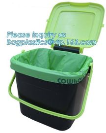 Biodegradable & Compostable Transparent Poly Flat Bags On Roll With Paper Core For Supermarket, Food Waste Caddy Liner