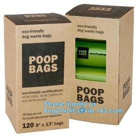custom printed eco friendly Large Leak-Proof Lavender Scented Single Roll Disposable Dog Poop Bags, clean up bags