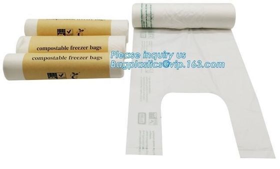 100% Biodegradable Pla Bin Bag/compostable Garbage Bag Rolls/cornstarched Bag, compostable and boidegradable ziplock pla