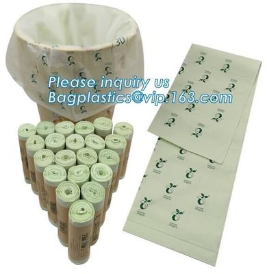5 Litre (5L) Compostable Caddy Bin Liners for food waste, 150 Bags, cornstarch 100% biodegradable compostable plastic su