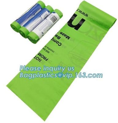 Biodegradable & Compostable Transparent Poly Flat Bags On Roll With Paper Core For Supermarket