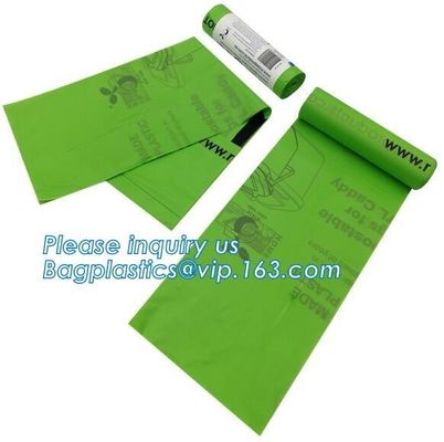 Biodegradable & Compostable Transparent Poly Flat Bags On Roll With Paper Core For Supermarket