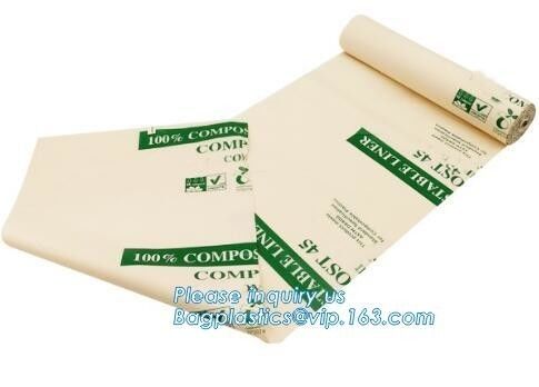 Compostable Disposable Biodegradable Plastic Custom Printed Flat Garbage Bag, compostable bags heavy duty 25KG