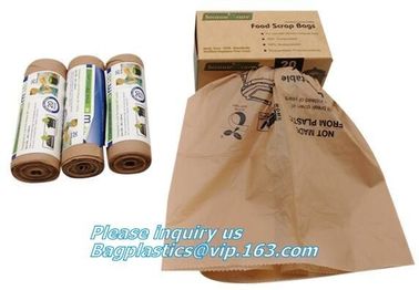 drawstring 100% eco friendly direct manufacturing factory compostable garbage bags on roll, Sealing & Handle and Customi