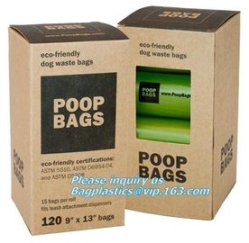 eco-friendly & recycle compostable pet poop bag, epi compostable hdpe dog waste bags with bone dispenser, Compostable pl