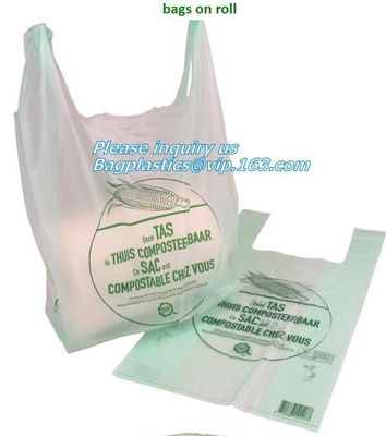 EN13432 BPI OK compost home ASTM D6400 certificates cheap compostable 100% biodegradable fruits bag, vegetable fruit rol
