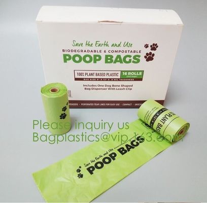custom size 100% biodegradable EN13432 compostable trash bags from China factory,OK COMPOST bio degradable plastic bag