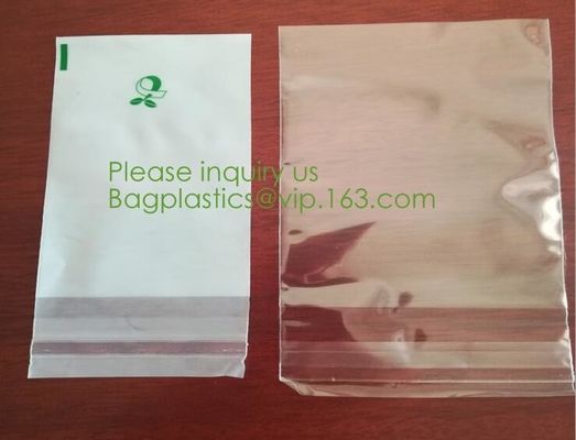 PLA clear film bags, PLA clear bags, PLA sel seal eco friendly compostable corn starch 100% biodegradable plastic bag