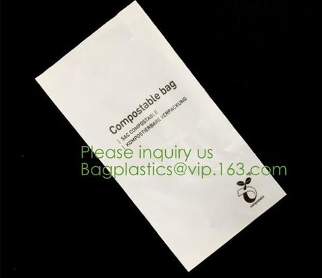 PLA clear film bags, PLA clear bags, PLA sel seal eco friendly compostable corn starch 100% biodegradable plastic bag