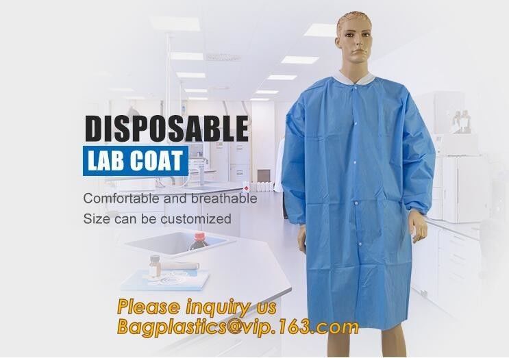 Disposable Isolation Non- Woven Gown,Disposable Hospital Non woven Medical White Lab Coat,Disposable Industrial Overall