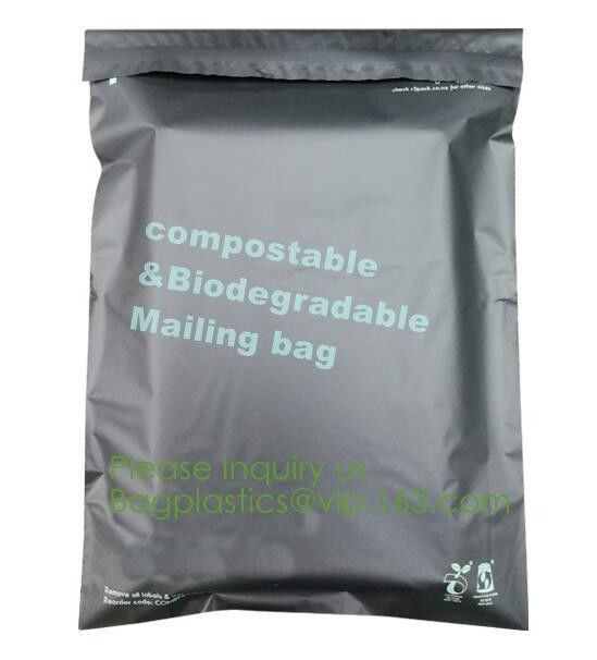 custom printed compostable biodegradable eco friendly plastic shipping packaging mailing courier bags BAGPLASTICS BAGEAS