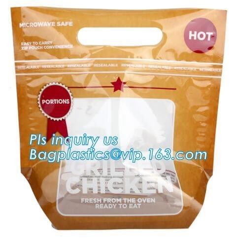 Plastic ziplock bag for chicken packing/microwaveable chicken bags/anti-fog plastic, Roast chicken package bag