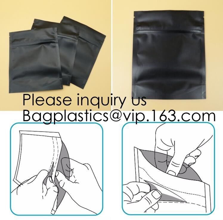 Child Proof Ziplock Smell Proof Mylar Bag for Weed,Medical Matte Smell Proof Weed Foil Packaging Edible Mylar Plastic Ba