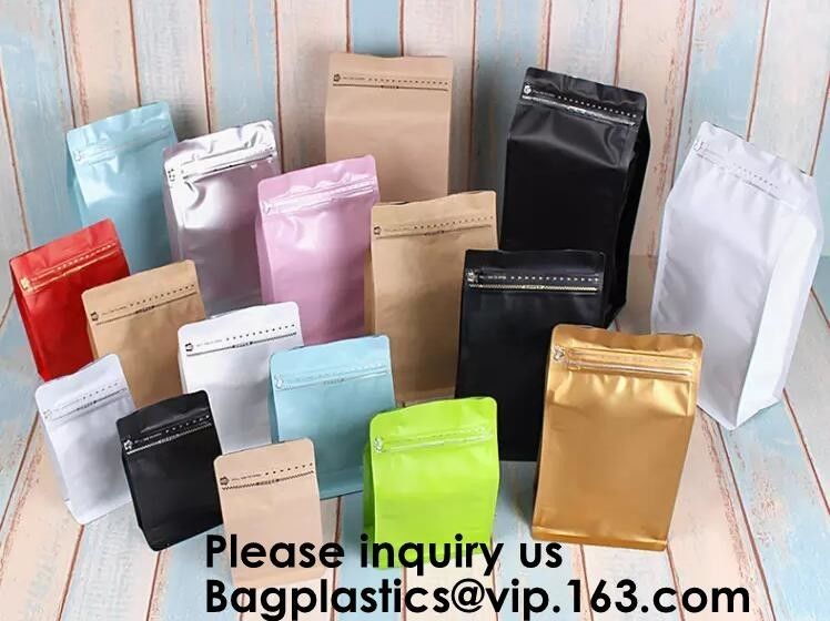 Matte Stand-Up Food Grade Design Storage Ziplock Bags (3oz (5" x 7"), Matte Mixed Color Design Stand-Up Pouch), BAGEASE