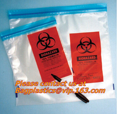 Biohazard medical specimen ziplock bag high quality zipper bag, Specimen Transport Bag Zipper Bag with a Pouch bag, pac
