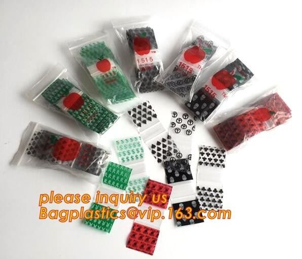 Apple Mini Ziplock Baggies/Small Plastic Zip Lock Bags, Baggies for jewelry packaging, mini apple baggie, Herb Jewel Pac