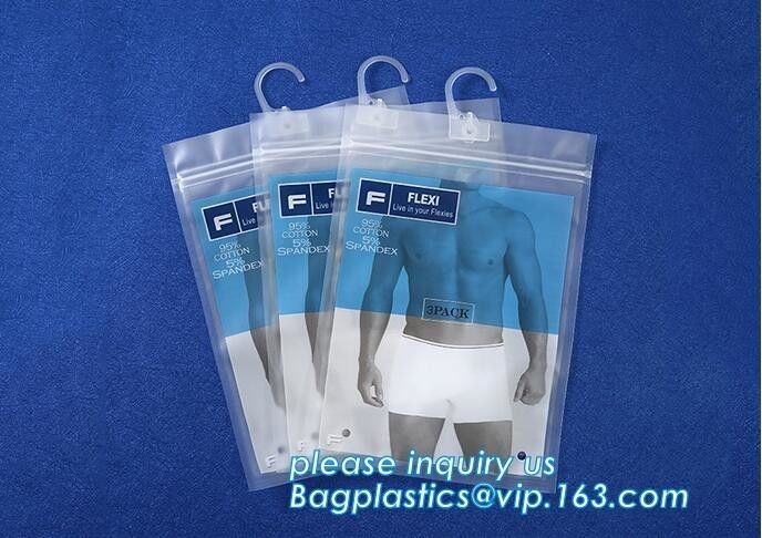 Hook Top zip plastic bag food packaging/ 3 side seal zipper bag/ stand up pouch ziplock bag for meat,pork,beef,sea food