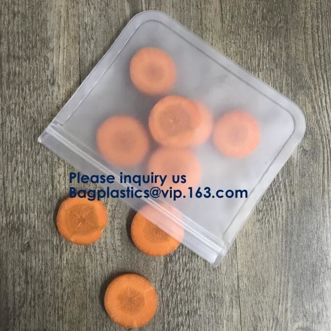 5pcs Set Pack Food Snack Storage PEVA Ziplock Reusable Peva Food Storage Zip Seal Sandwich Snack Bag, Bagease Bagplastic