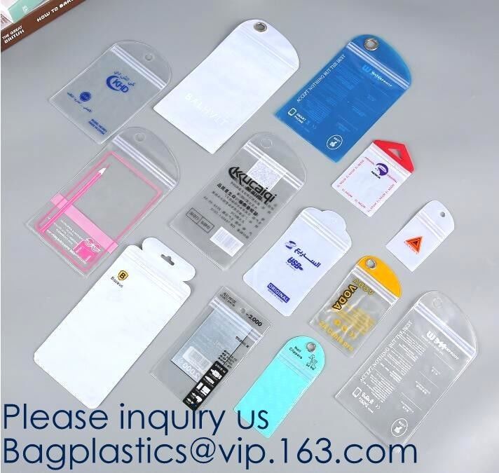 Self Sealing PVC Plastic Zip Lock Bag Thick Clear Ziplock Earrings Jewelry Bag Packaging Storage Bags bagease bagplastic