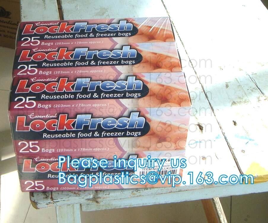 Zipper Food Storage Freezer Bags, Fresh, Sandwich, Freezer, Fold over, bread, Quart, Gallon, American value
