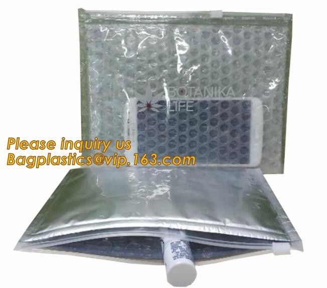 Factory Transparent Cosmetic Ziplock clear bubble bags/Hot sale Slider Zipper Bag,wholesale metallic glossy holographic