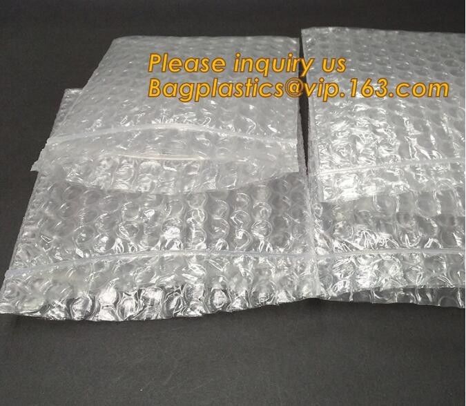 Reclosable Reusable Packing Bubblemetallic glossy holographic cosmetic packing ziplock bubble pouch slider zipper bubble