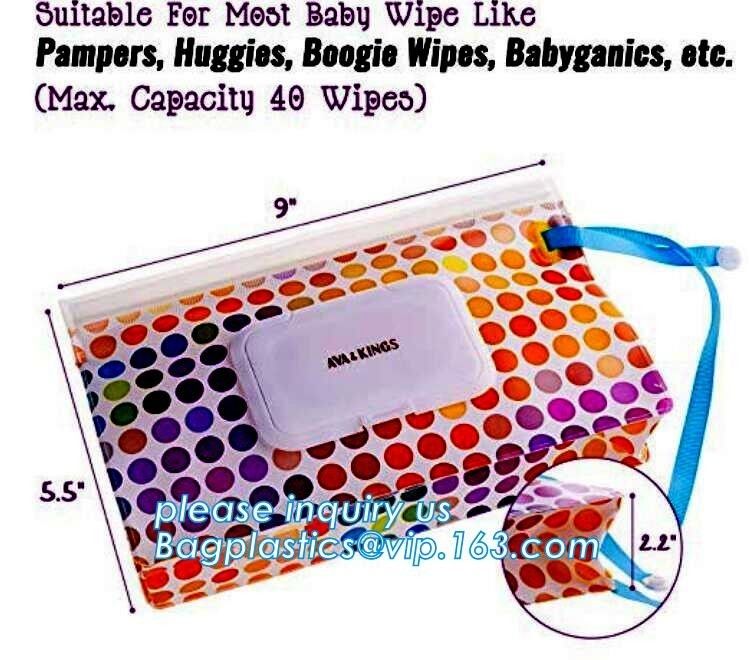 sanitary disposable napkin disposal bags/baby wet wipes bag/wet tissue bag, EVA baby wet wipes pouch wet tissue bag with