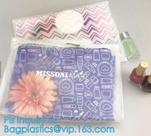 vinyl zipper pouch/Clear slider pouch/ vinyl slider bag, Frosted ziplock bag EVA PVC hanger bag for clothes, EVA frost d