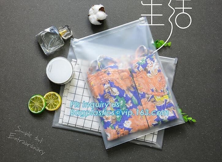 costomize slider ziplock pvc travel cosmetic bag, slider zipper bag with printing for clothes, Swimwear toiletry PVC Vin