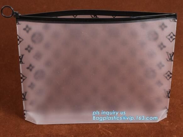 Ziplock bag with slider, underwear plastic bag with slider ziplock, Slider Closure Zip PVC Pack Bag for Tower Clothing P