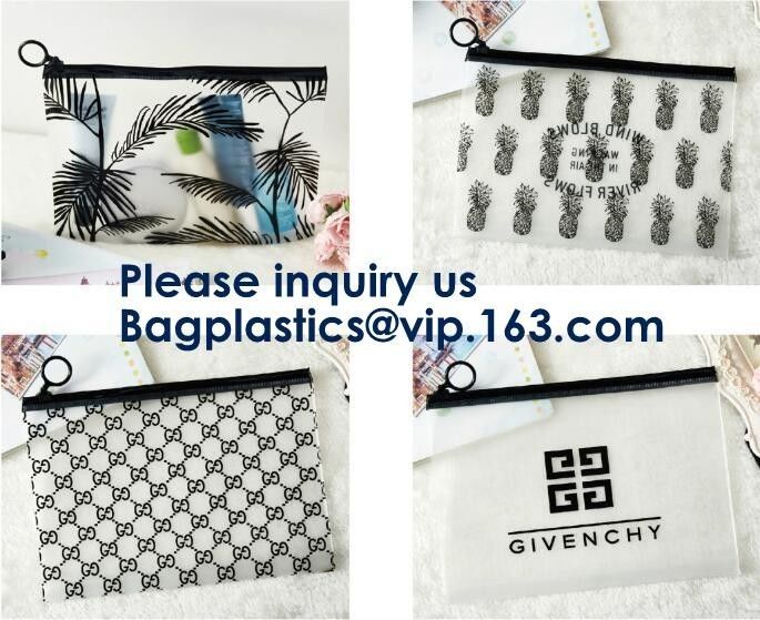 Clear PVC Ziplock Bag For Gift Package,OEM Service Transparent Packaging Pvc Slider Frosted Bag,EVA Slider Zipper Bag So