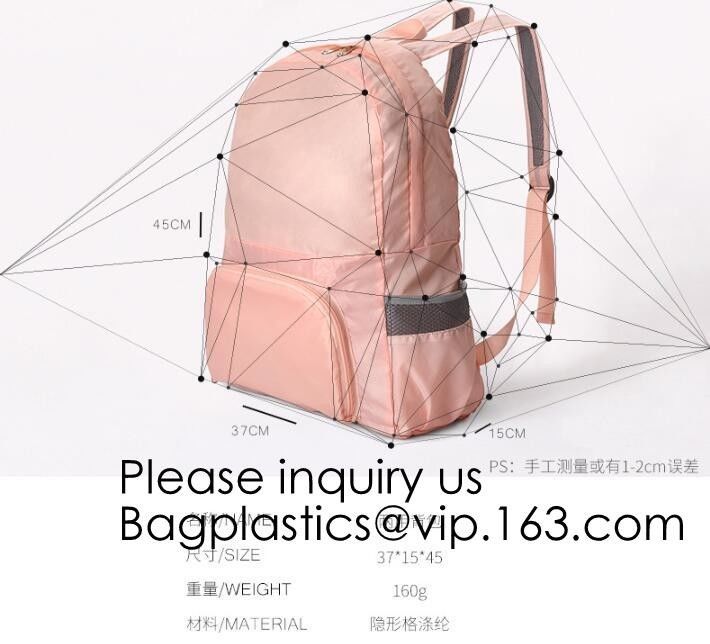 Hiking Polyester Waterproof Foldable Backpack With Your Logo,Reflective Backpacks / Polyester Cycling Reflective Backpac