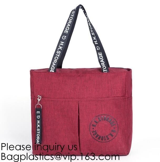 Reusable Polyester Folding Promo Shopper Tote Bags,Polyester Shopper Custom Large Cheap Green Grocery Shopping Bag For W