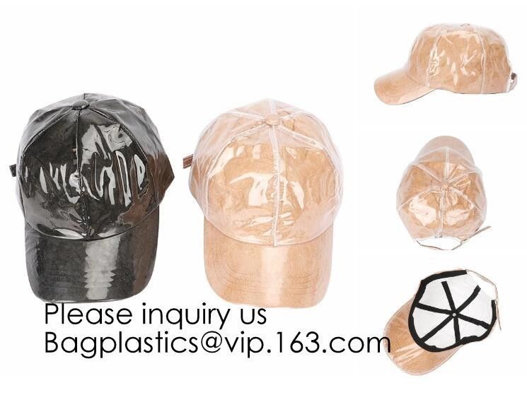 New Design Custom Tyvek&Pvc Hat/Adjustable Clear Pvc Baseball Cap/Washable Tyvek Paper Hat, bagease, bagplastics, pak
