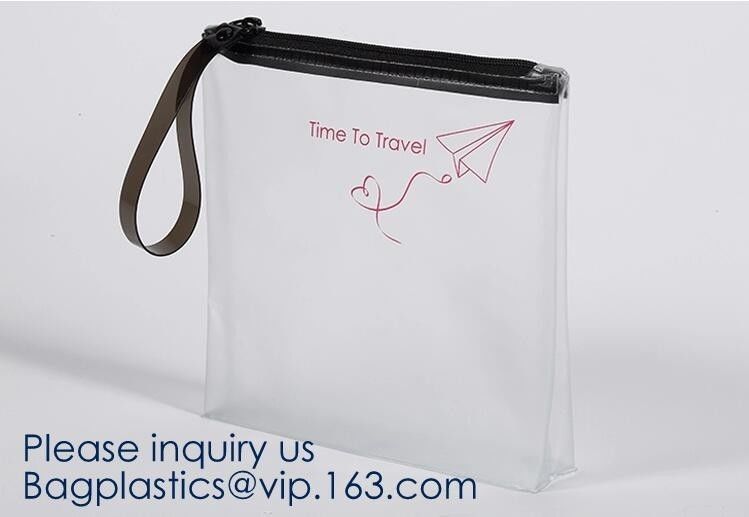 Custom Pvc Vinyl Ziplock Frosted Plastic Toiletry Bag,Foldable cosmet makeup bag for travel,Cosmetic Makeup Toiletry Bag