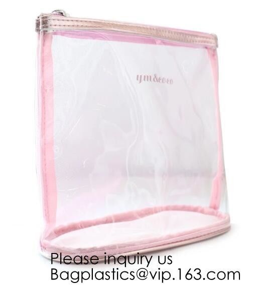 Amazon Hot Sale Printing Reusable Peva Storage Ziplock Bag,EVA travel cosmetic clear toiletry makeup bag, bagease, pack