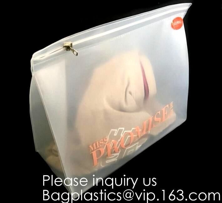 Biodegradable EVA, Eco-Friendly PVC,PU,Swimwear Bag Beach Dry Recycled Ziplock Bag With White Dot Print,Bagease, Bagplas