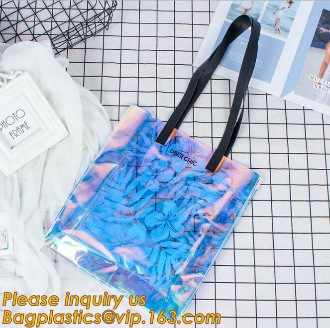 pvc bag with handle folding tote bag pvc swimsuit bag,Clear Vinyl Bags With Handles Clear Makeup Set PVC Zipper Bag