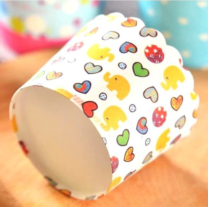 Disposable Craft single Wall Paper Cup Smoothie Cups With Lid,6oz disposable ice cream paper cup logo printed bowls for