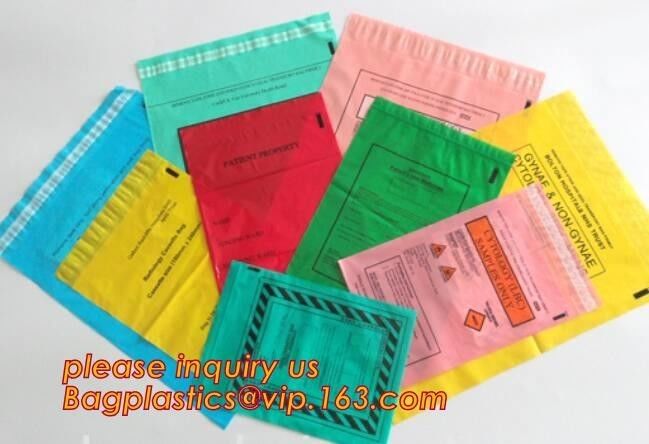 Biodegradable PLA Plastic Bag Corn Starch Biohazard Specimen Ziplock Bag, LDPE Three Walls Specimen Bag with Pocket, pac