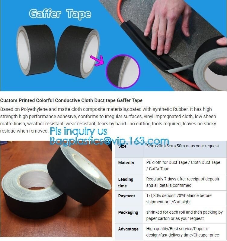 Black Pro Gaff Matte Cloth Gaffers Tape for Entertainment Industry,air condit duct tape gaffer tape,gaffer tape measurin
