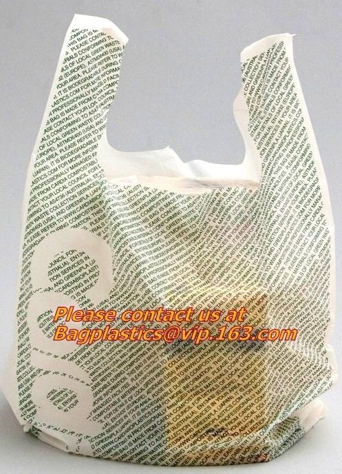 HDPE 100% virgin material transparent, t-shirt bags on roll, plastic t-shirt bags vest bag